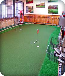Many Edwin Watts golf stores offer Putters Edge greens in-store, as a method for golfers to accurately test putters.